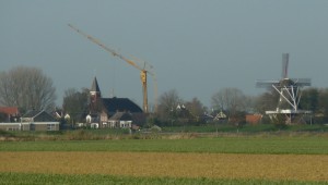 Herstelwerkzaamheden stormschade Gereformeerde Kerk te Munnekezijl