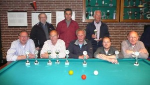 Slotavond biljartclub DTD Kollumerzwaag seizoen 2014/2015
