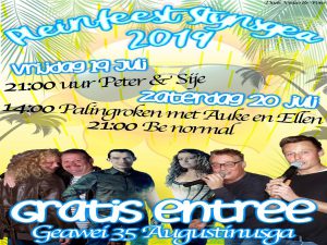 Vrijdag 19 juli en zaterdag 20 juli Pleinfeest Stynsgea