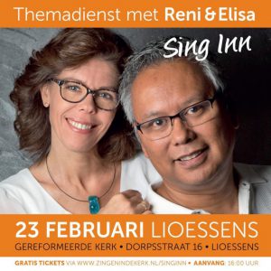 Reni en Elisa zingen de pannen van het kerkdak te Lioessens
