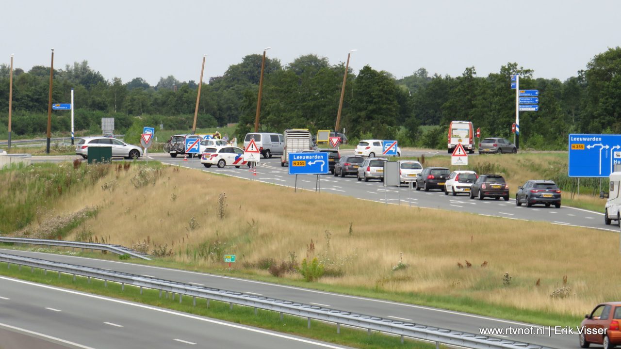 Aanrijding op de ovonde (N355) bij Hurdegaryp