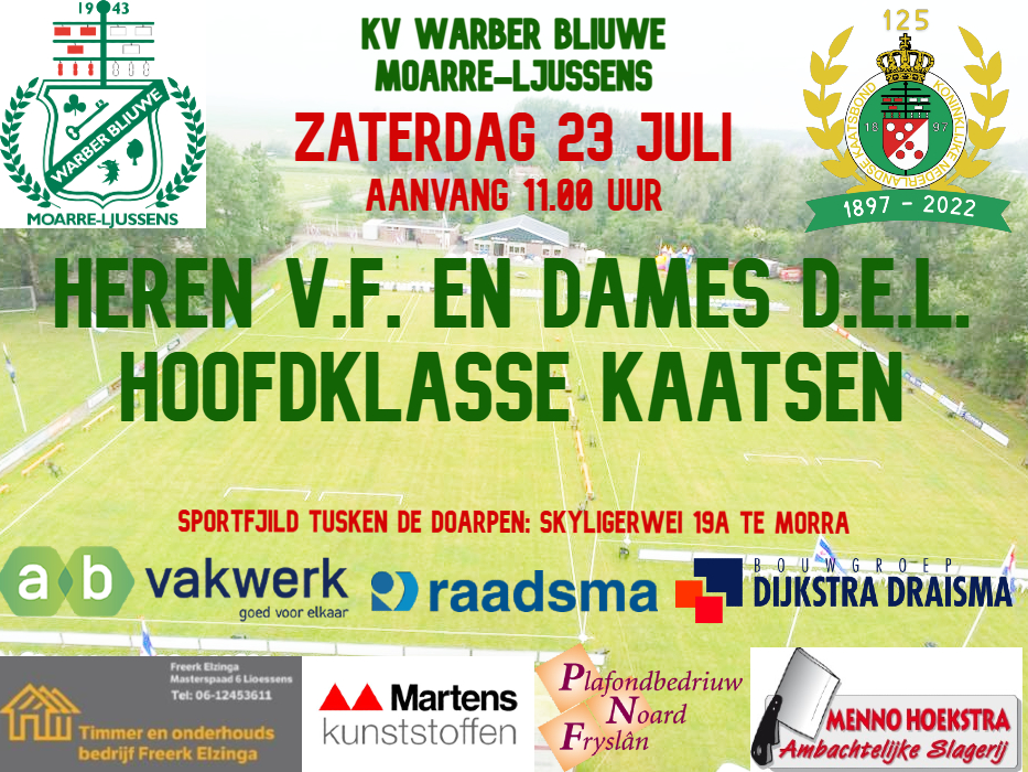 Hoofdklasse bij K.V. Warber Bliuwe in Morra-Lioessens