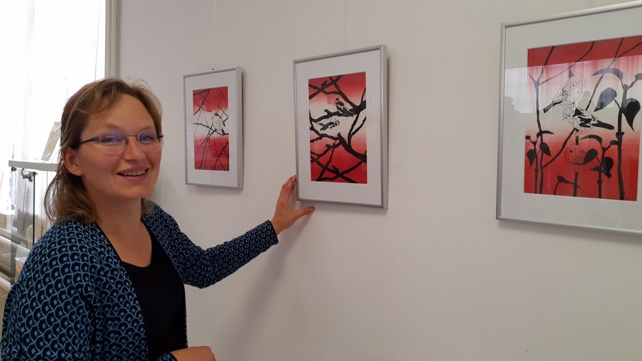 Expositie kunstwerken van Saskia van Montfort