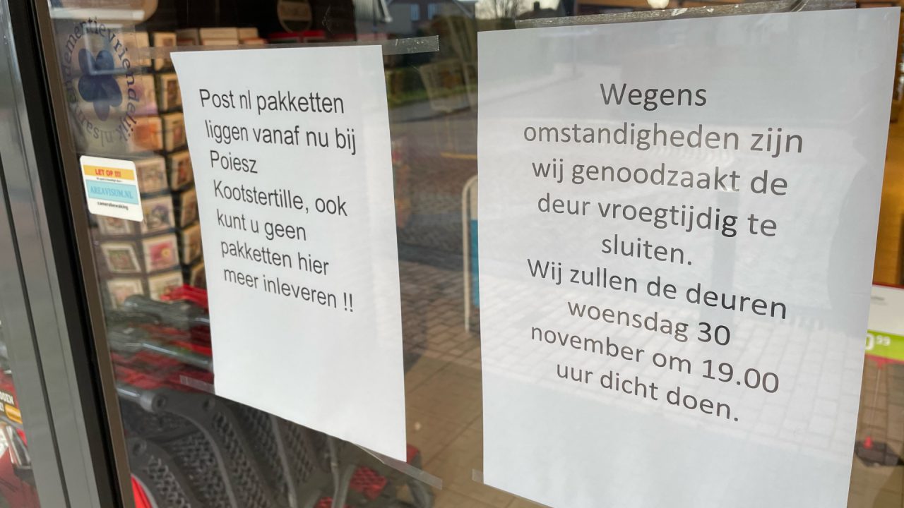Buurtsuper Drogeham eerder dicht