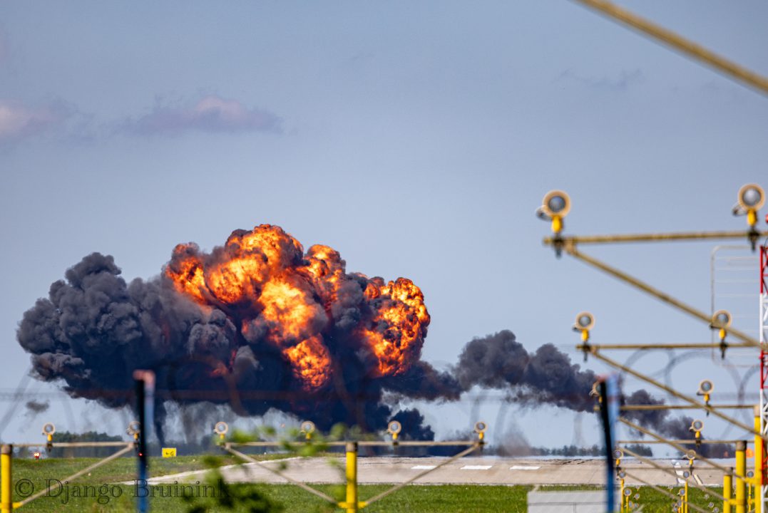 Django Bruinink uit Kollumersweach ziet Poolse M346 straaljager neerstorten