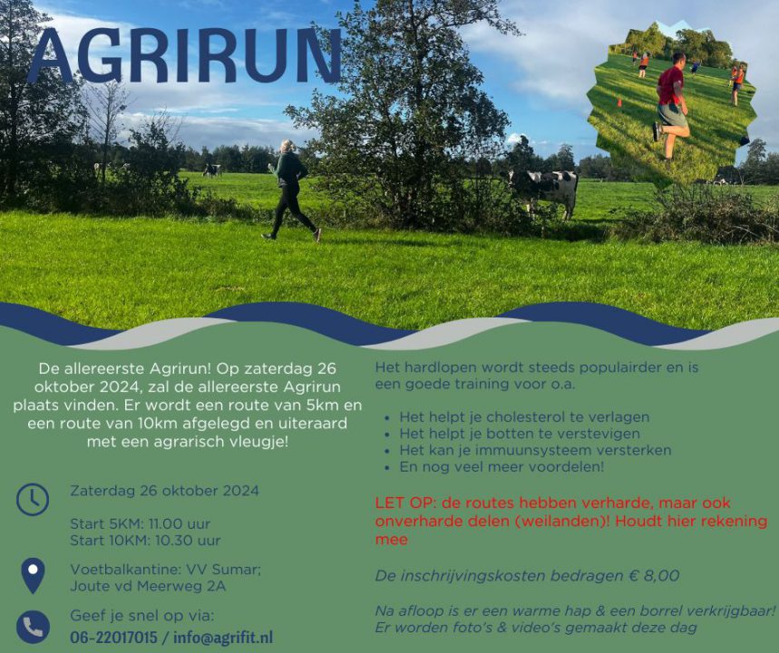 De allereerste echte Agrirun in Sumar (trailrun/hardloopwedstrijd)