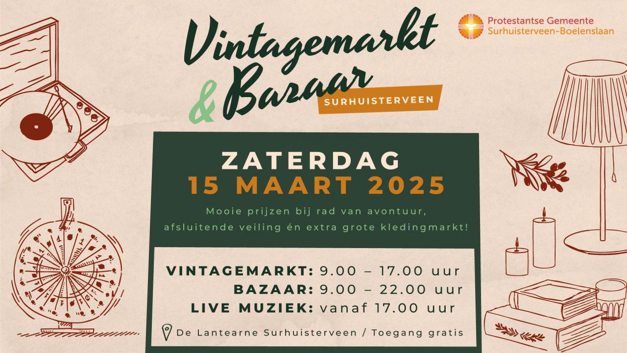 Vintagemarkt en Bazaar in Surhuisterveen