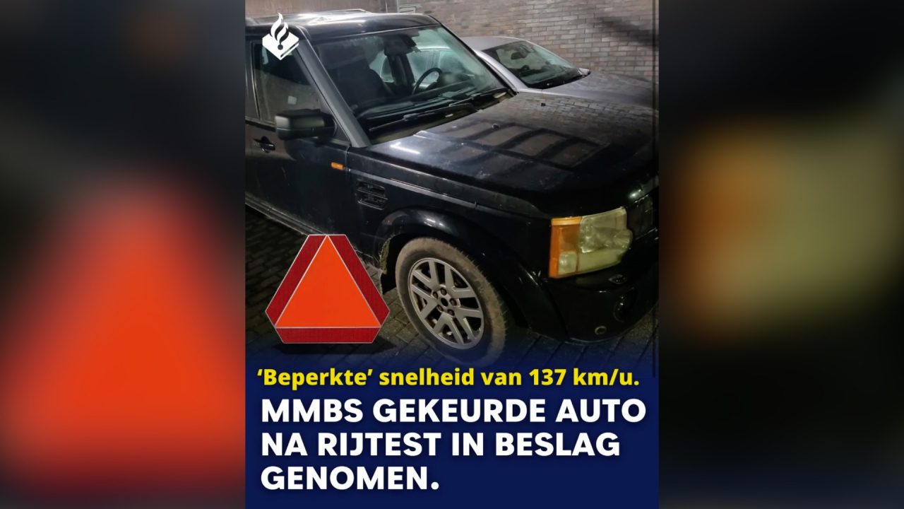 Auto omgebouwd tot MMBS in Wierum rijdt 137 km/u