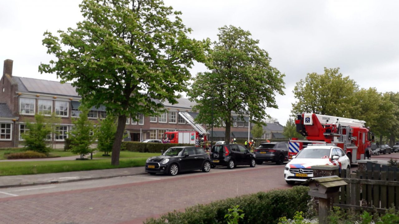 Brandweer inzet bij zorginstelling in Dokkum