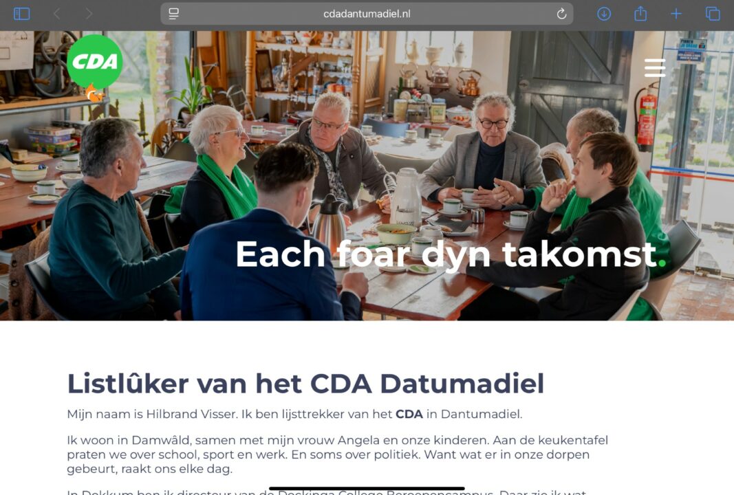 INGEZONDEN: Jong IT-talent geeft CDA Dantumadiel nieuwe impuls