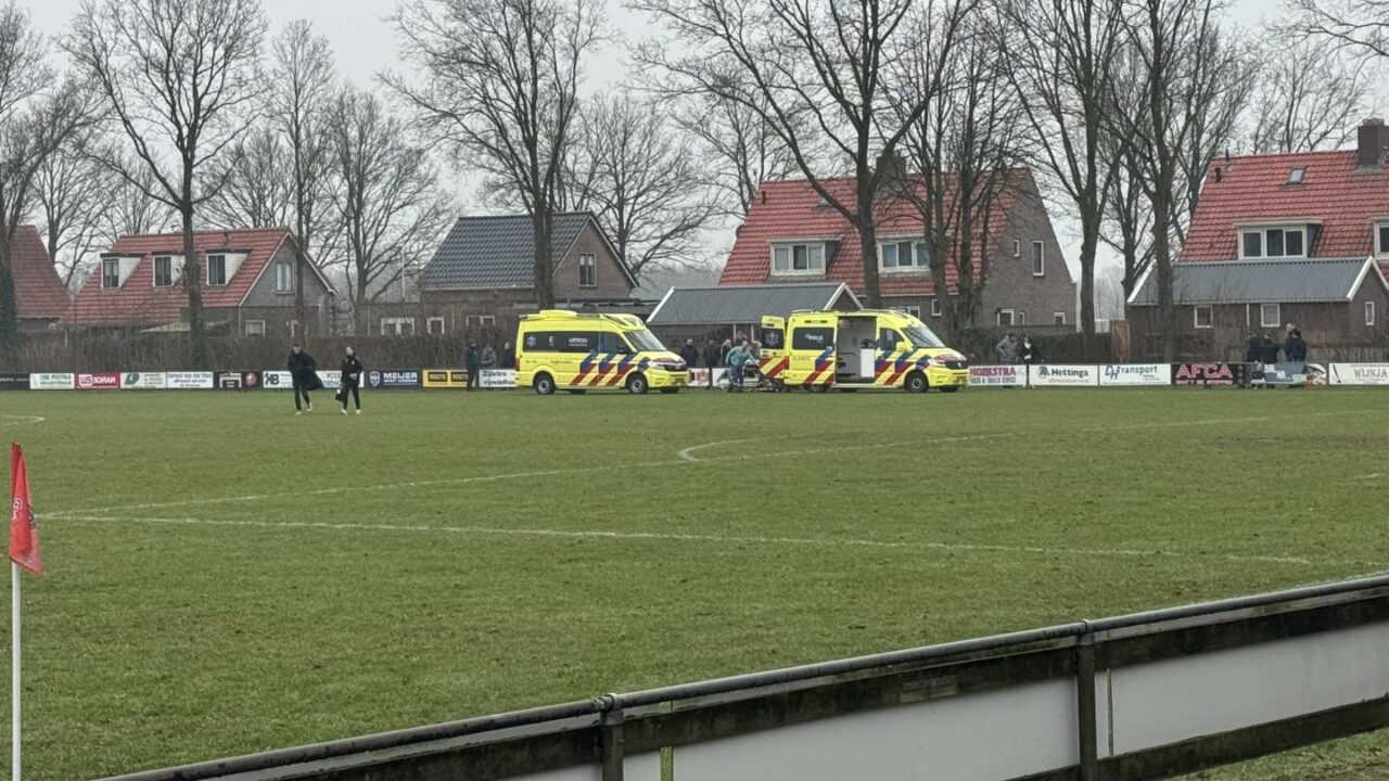 Wedstrijd VVI – FC Burgum gestaakt na medisch incident
