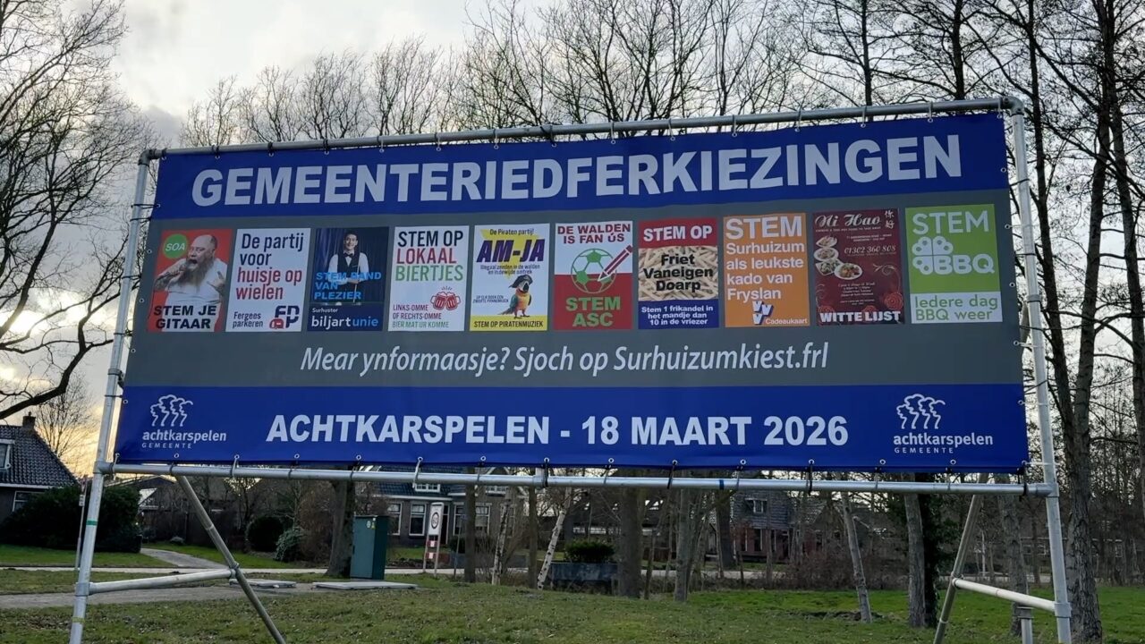 Stemmen op BBQ ipv BBB? Surhuizumers halen grap uit met verkiezingsposter