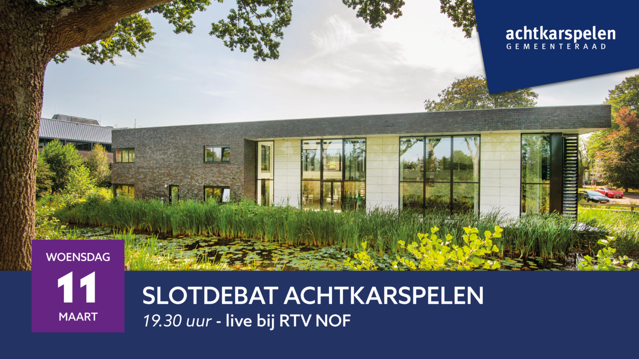 Slotdebat Achtkarspelen op 11 maart: volg het bij RTV NOF of kom langs