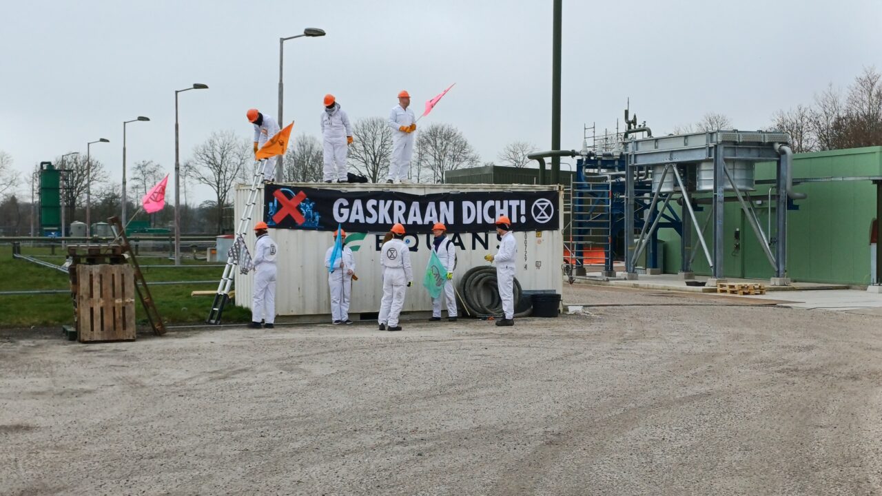 Extinction Rebellion bezet gaslocatie bij Burgum