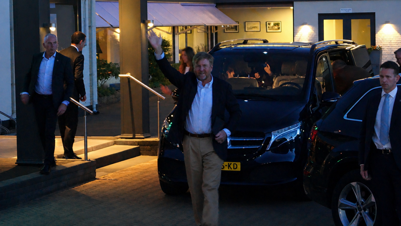 Koning brengt nacht door in Hurdegaryp