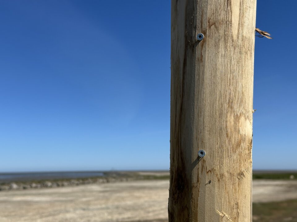 De spijkers zitten nog in de paal