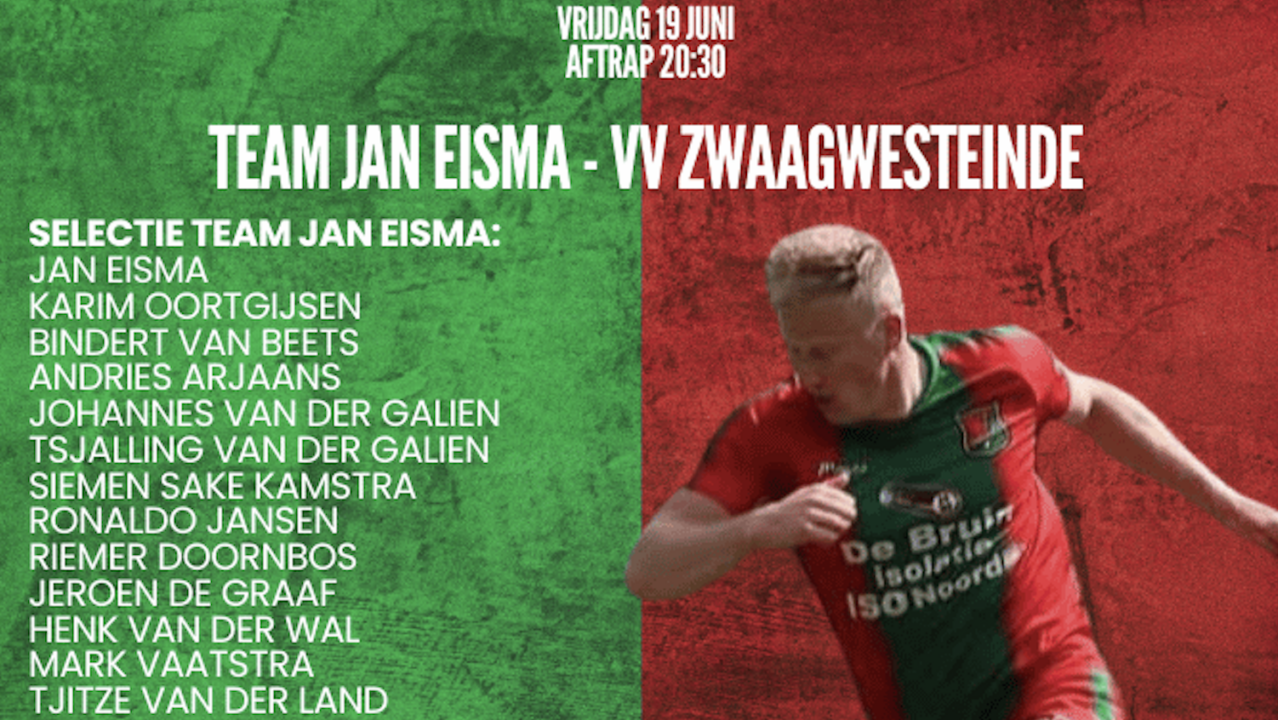 Jan Eisma presenteert zijn selectie voor de afscheidswedstrijd