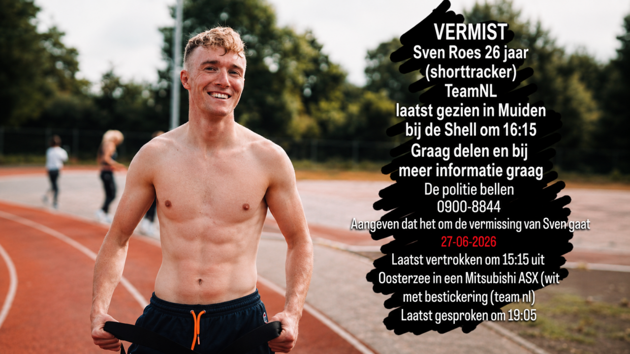 Shorttracker Sven Roes uit Gytsjerk ‘vermist’