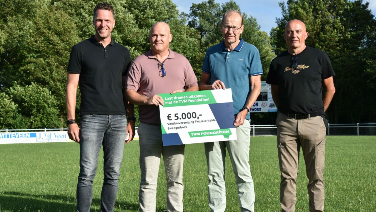 TVM Foundation steunt nieuwbouw sportaccommodatie VVT Twijzelerheide met € 5.000