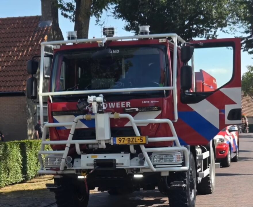 Keukenbrand in kampeerboerderij op Ameland, gasfles vat vlam