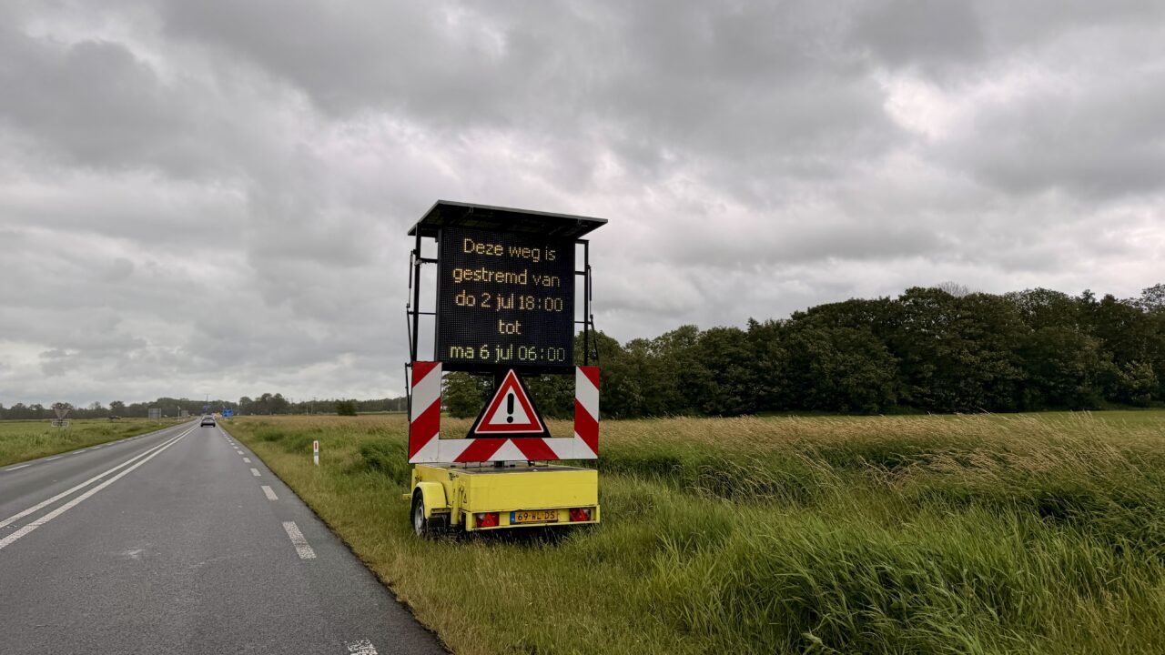 Sintrale As nog eenmaal het hele weekend dicht, omrijden via N361 en N355