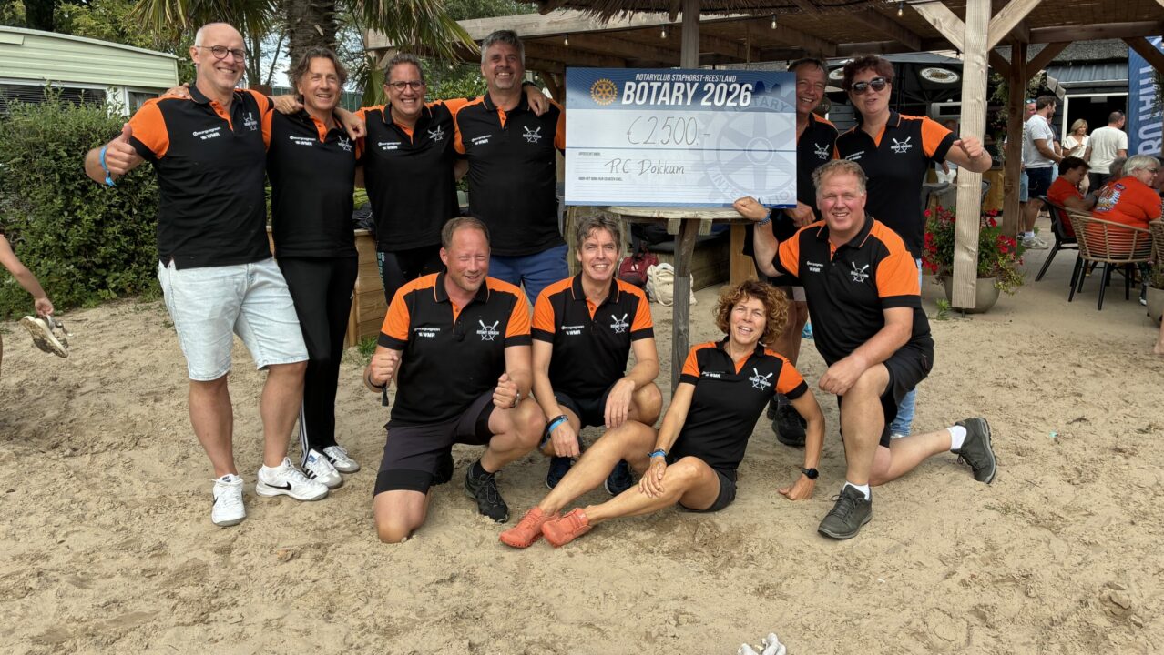 Rotaryclub Dokkum wint landelijke Botary en roeit € 2.500 bij elkaar voor goed doel